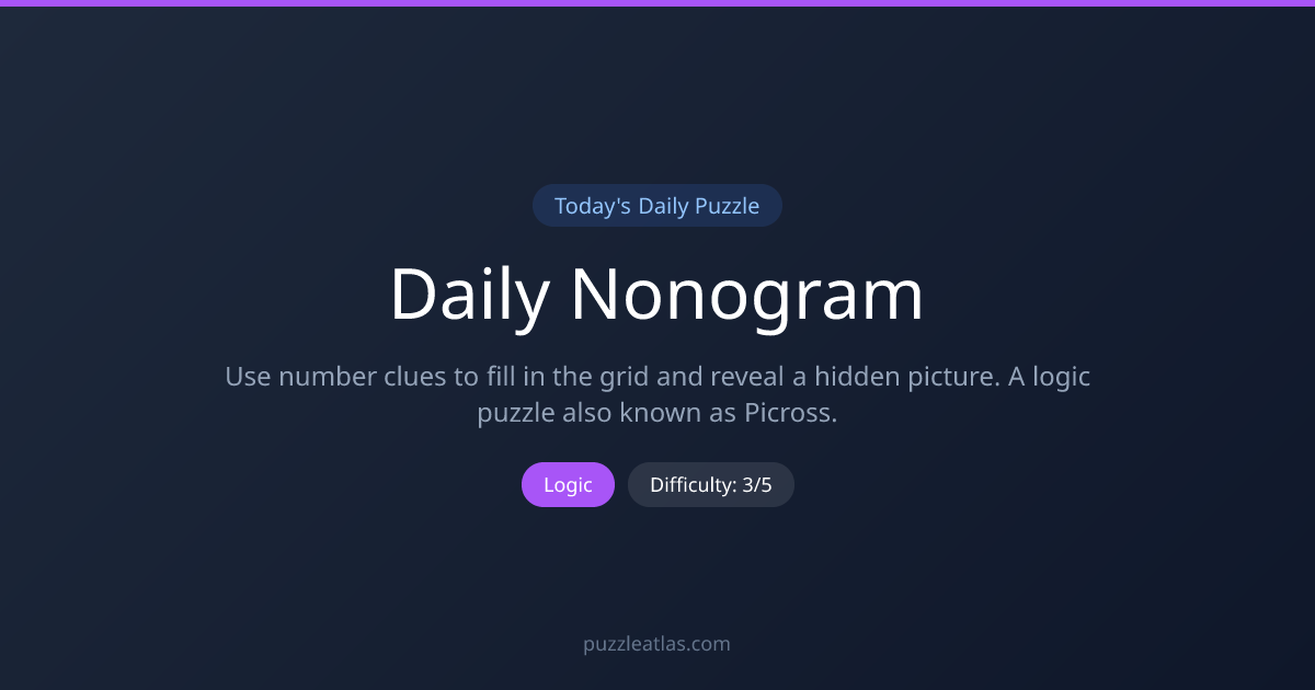 Daily Nonogram | PuzzleAtlas